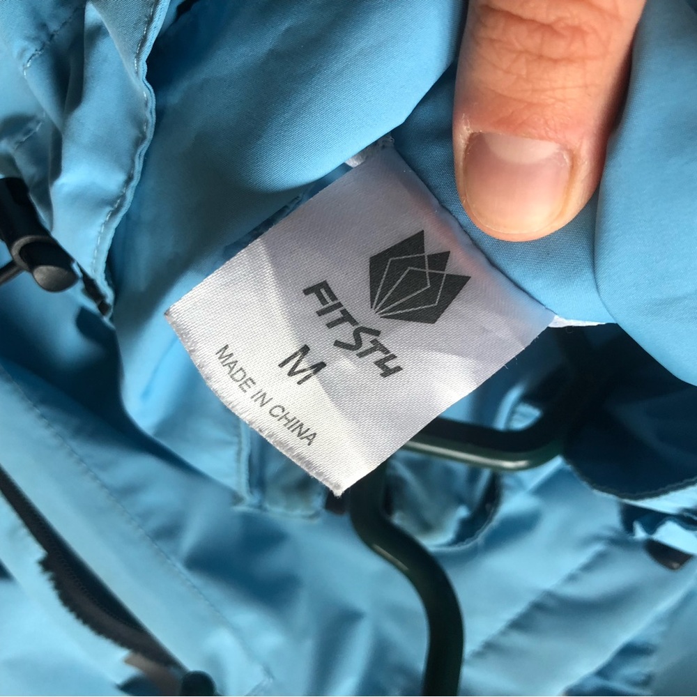 Vibrant bleu Rain Coat - Picture 3 of 5